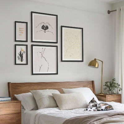 Set slika iznad kauča Minimalistički svemirski motivi