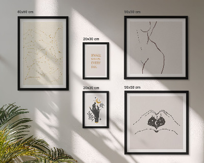 Set slika iznad kauča Minimalistički svemirski motivi