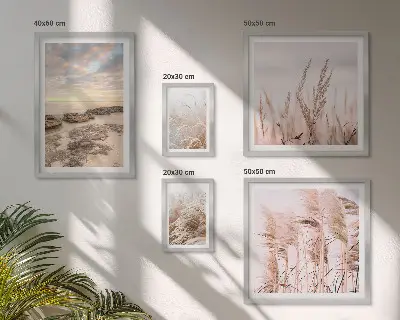 Set slika iznad kauča primorski krajolici sa suncem