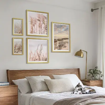 Set slika iznad kauča primorski krajolici sa suncem