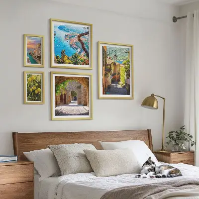 Šarmantni pogledi na more poliptih u okviru