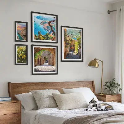 Šarmantni pogledi na more poliptih u okviru