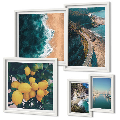 Set 5 slika u okviru Citrusi na plaži