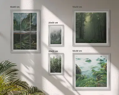 Set od 5 slika u okviru zeleni krajolici, šume i vegetacija