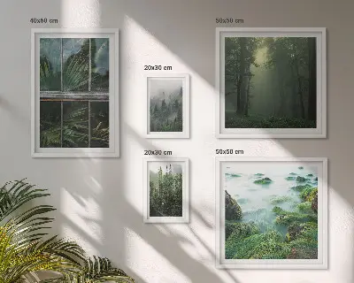 Set od 5 slika u okviru zeleni krajolici, šume i vegetacija