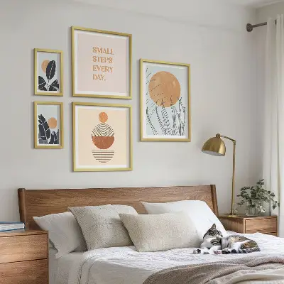 Set slika s biljnim motivima elegantni posteri za uređenje iznad kauča
