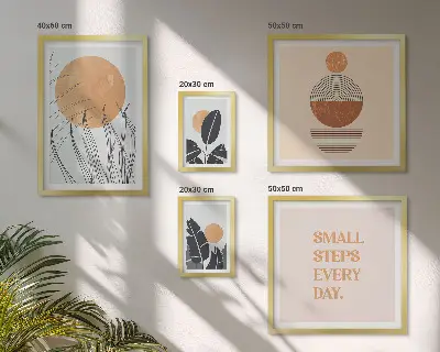 Set slika s biljnim motivima elegantni posteri za uređenje iznad kauča