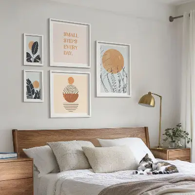 Set slika s biljnim motivima elegantni posteri za uređenje iznad kauča