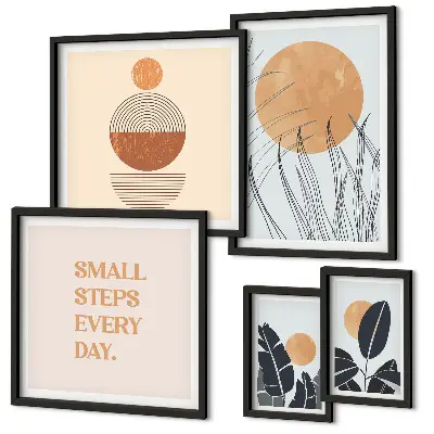 Set slika s biljnim motivima elegantni posteri za uređenje iznad kauča
