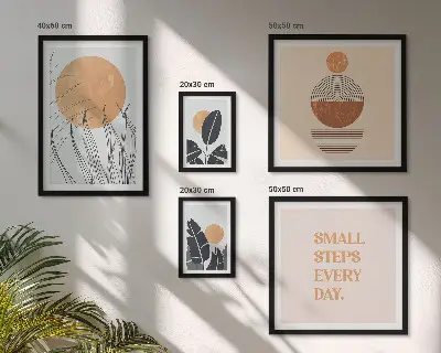 Set slika s biljnim motivima elegantni posteri za uređenje iznad kauča
