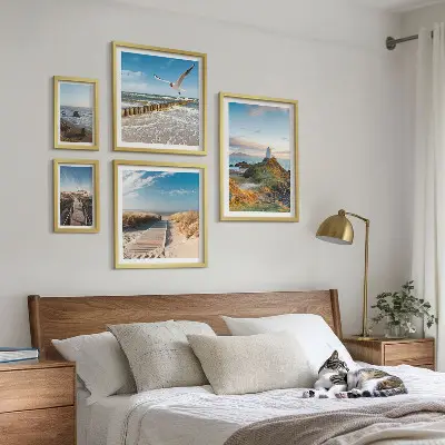 Set slika iznad kauča Svjetionici i plaže set slika s motivima mora