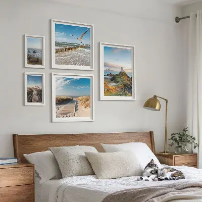 Set slika iznad kauča Svjetionici i plaže set slika s motivima mora