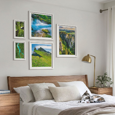 Set 5 slika u okviru Krajolici planine rijeke šume