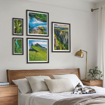 Set 5 slika u okviru Krajolici planine rijeke šume