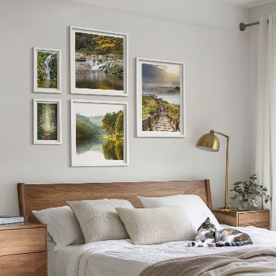 Set 5 slika u okviru Prirodni krajolici slapovi šumske staze
