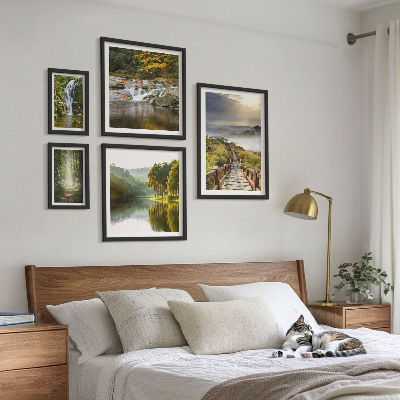 Set 5 slika u okviru Prirodni krajolici slapovi šumske staze
