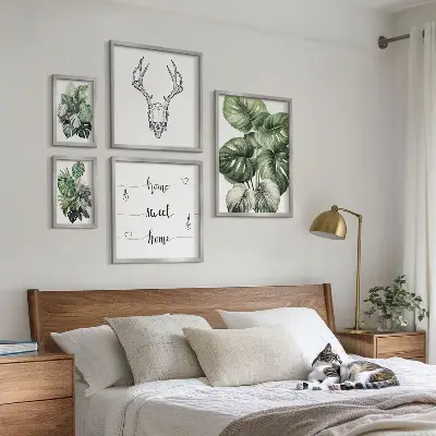 Set od 5 slika u okviru biljni motivi s prirodnim ugođajem