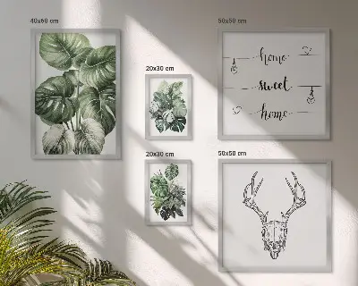 Set od 5 slika u okviru biljni motivi s prirodnim ugođajem