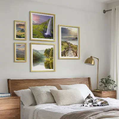Set slika za iznad kauča s motivima planinskih krajolika i slapova