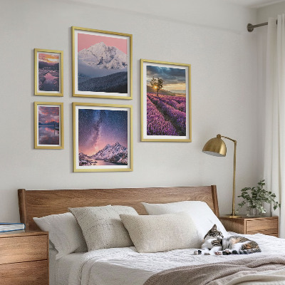 Set slika iznad kauča Krajolici prirode, planine lavande
