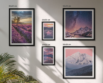 Set slika iznad kauča Krajolici prirode, planine lavande
