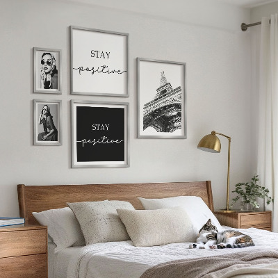 Set 5 slika u okviru Elegantna grafika modni Pariz