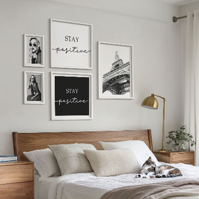 Set 5 slika u okviru Elegantna grafika modni Pariz
