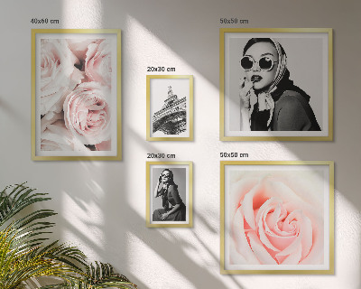 Poliptih u okviru Elegantni stilski portreti ruža