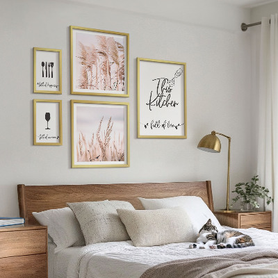 Set 5 slika u okviru Boho kuhinja voli kuhati