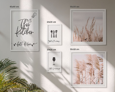 Set 5 slika u okviru Boho kuhinja voli kuhati