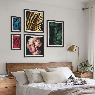 Set 5 slika u okviru Biljni cvjetni motivi