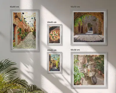 Set slika iznad kauča šarmantne talijanske ulice