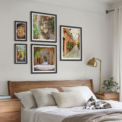 Set slika iznad kauča Šarmantne ulice talijanskih jela