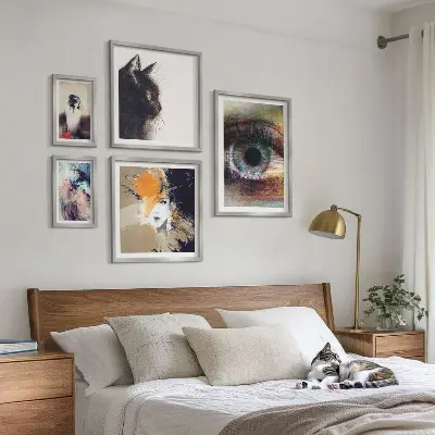 Apstrakcija portreta moderne umjetnosti set 5 slika u okviru