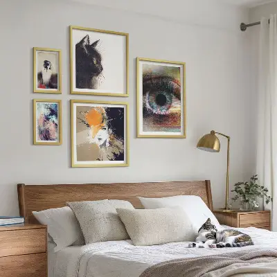Apstrakcija portreta moderne umjetnosti set 5 slika u okviru