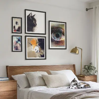 Apstrakcija portreta moderne umjetnosti set 5 slika u okviru