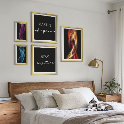 Set 5 slika u okviru Citati, svjetlosni uzorci, inspiracije