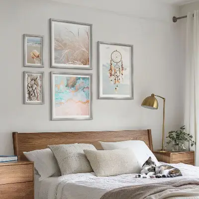 Poliptih u okviru boho snovi s motivima plaže i prirode