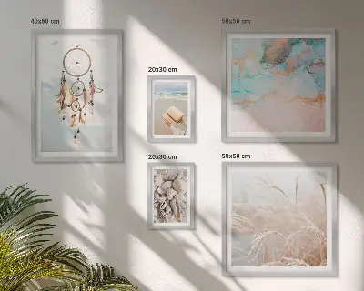 Poliptih u okviru boho snovi s motivima plaže i prirode