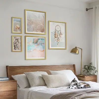 Poliptih u okviru boho snovi s motivima plaže i prirode