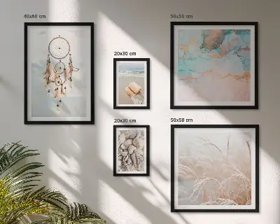 Poliptih u okviru boho snovi s motivima plaže i prirode