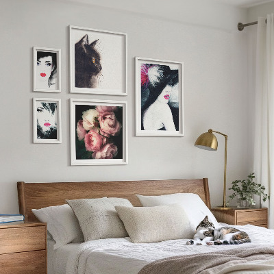 Set 5 slika u okviru Elegantni portreti žena s ružama