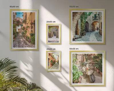 Set slika iznad kauča Šarmantne ulice s cvijećem set slika s motivom šarmantnih ulica s cvijećem