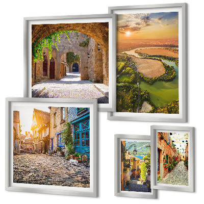 Set 5 slika u okviru Šarmantne, slikovite ulice