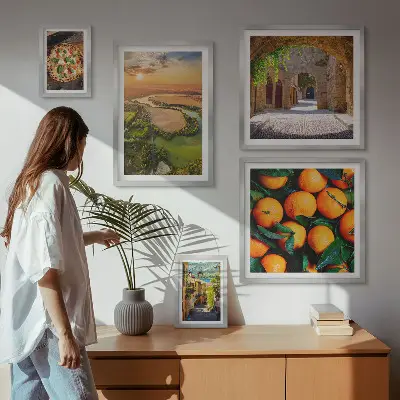Set slika iznad kauča prirodni krajolici s talijanskim motivima