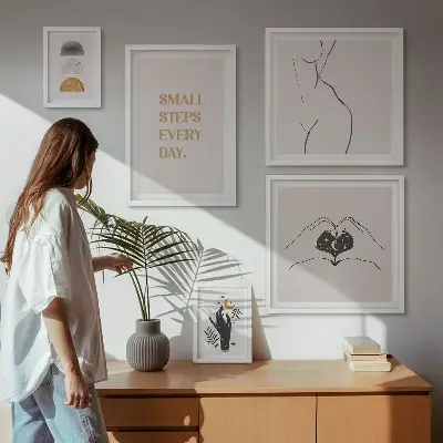 Poliptih u okviru motivacija pozitivnog razmišljanja u minimalističkom stilu