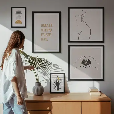 Poliptih u okviru motivacija pozitivnog razmišljanja u minimalističkom stilu