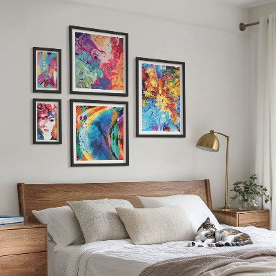 Set 5 slika u okviru Apstraktne šarene kompozicije