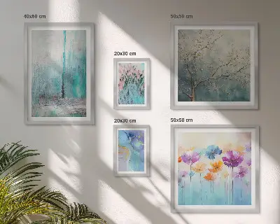 Set slika iznad kauča s motivom apstraktnog cvjetnog pejzaža set slika s motivom apstraktnog pejzaža cvijeća