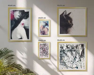 Elegantni apstraktni portreti poliptih u okviru